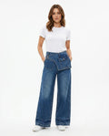 Heidi Outlet - Kamar | Weit Geschnittene Asymmetrische Hose Damen