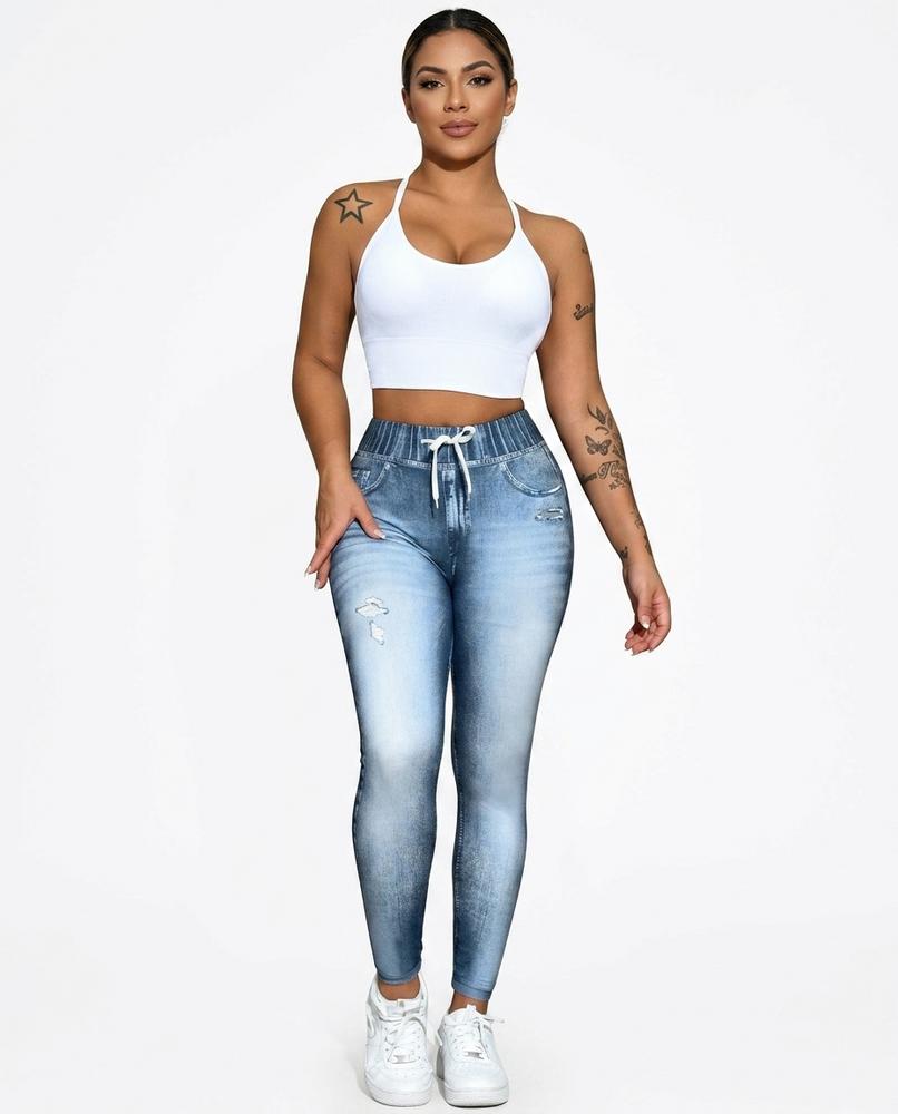 Heidi Outlet - Rilev | Bedruckt Elastisch Hose Damen