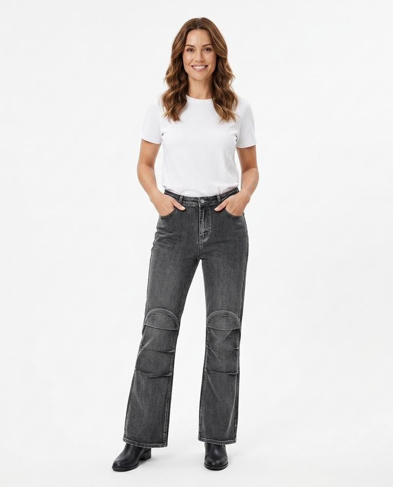 Heidi Outlet - Armir | Strukturierte Ausgestellte Hose Unisex