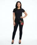Heidi Outlet - Lyram | Bestickte Eng Anliegende Hose Damen