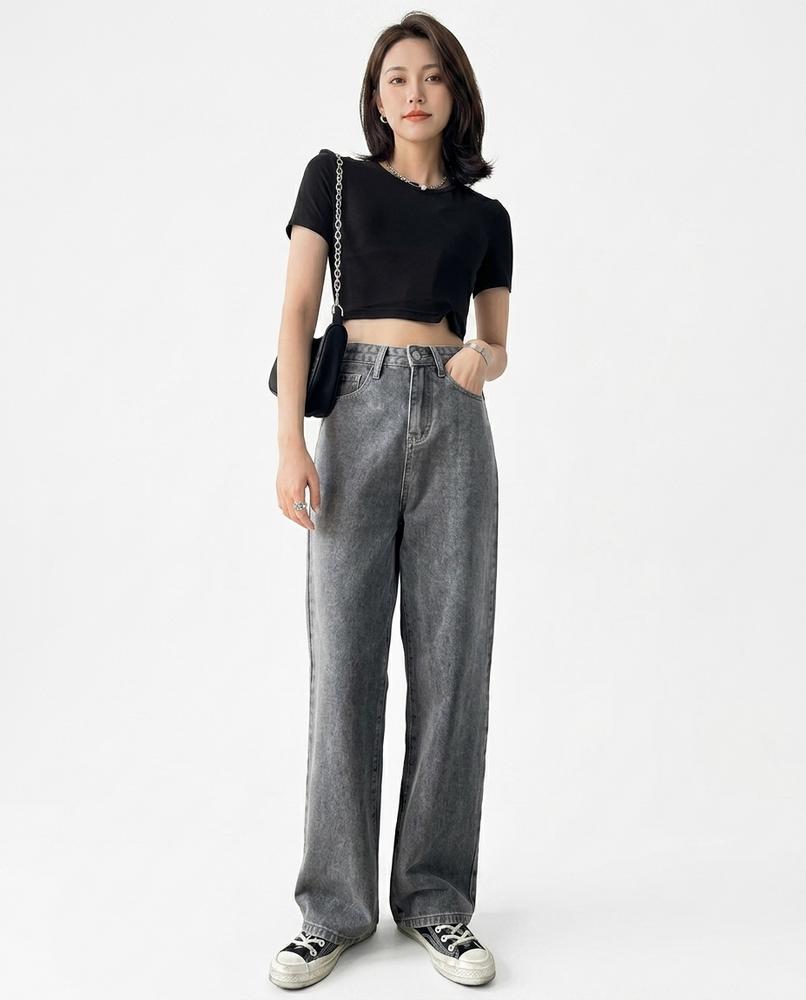 Heidi Outlet - Kemin | Weit Geschnittene Hoch Taillierte Hose Damen