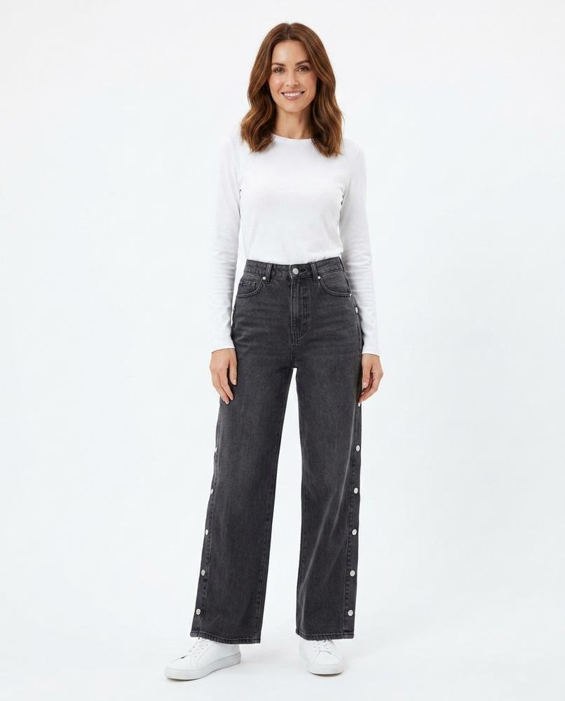 Heidi Outlet - Zenav | Gerade Geschnittene Geknöpfte Hose Damen