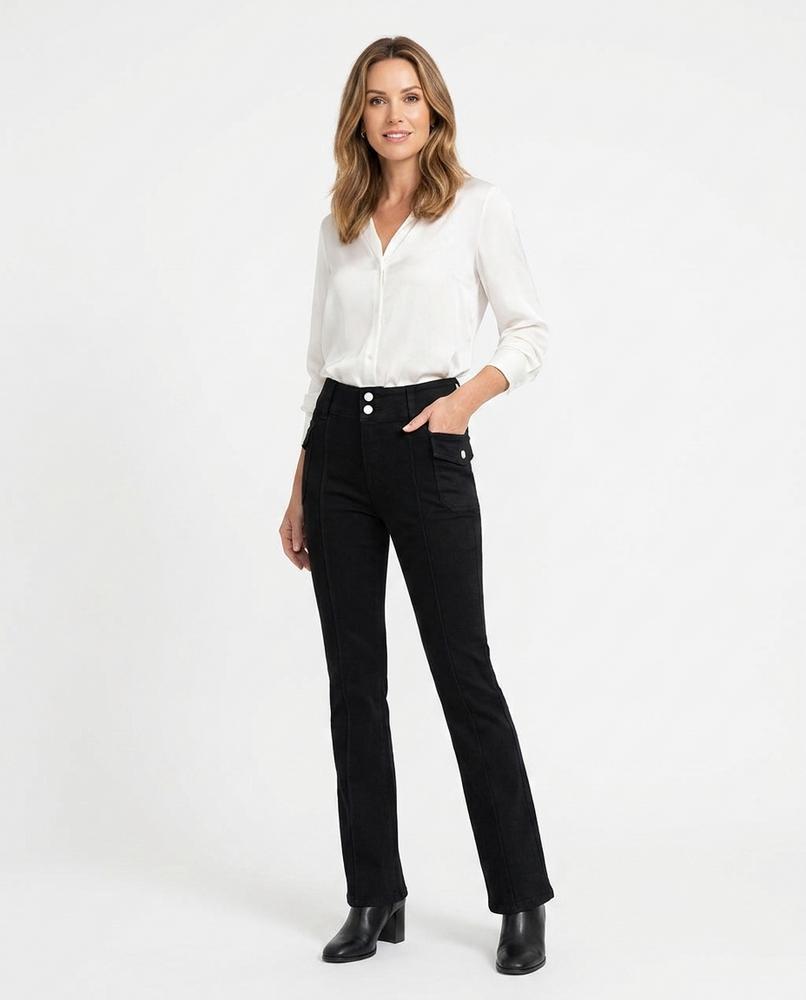 Heidi Outlet - Caver | Hochgeschnittene Ausgestellte Hose Damen