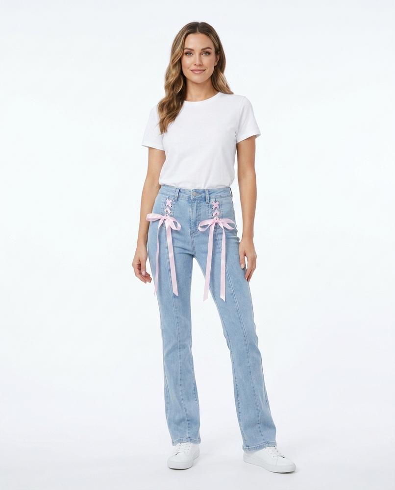 Heidi Outlet - Lodar | Geschnürte Ausgestellte Hose Damen