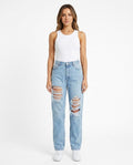 Heidi Outlet - Ravin | Hochgeschnittene Zerrissene Hose Damen