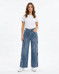 Heidi Outlet - Talin | Weit Geschnittene Ausgefranste Hose Unisex