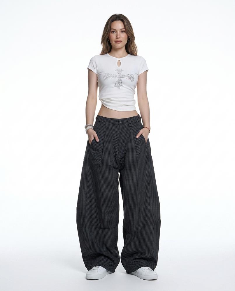 Heidi Outlet - Calar | Weit Geschnittene Karierte Hose Unisex