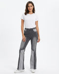 Heidi Outlet - Virev | Ausgestellte Zweifarbige Hose Damen
