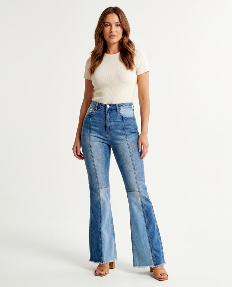 Heidi Outlet - Virev | Ausgestellte Zweifarbige Hose Damen