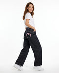 Heidi Outlet - Kahal | Weit Geschnittene Kontrastgesteppte Hose Unisex