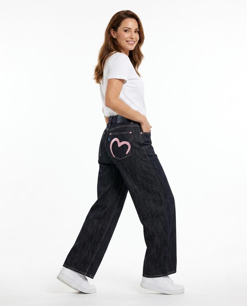 Heidi Outlet - Kahal | Weit Geschnittene Kontrastgesteppte Hose Unisex