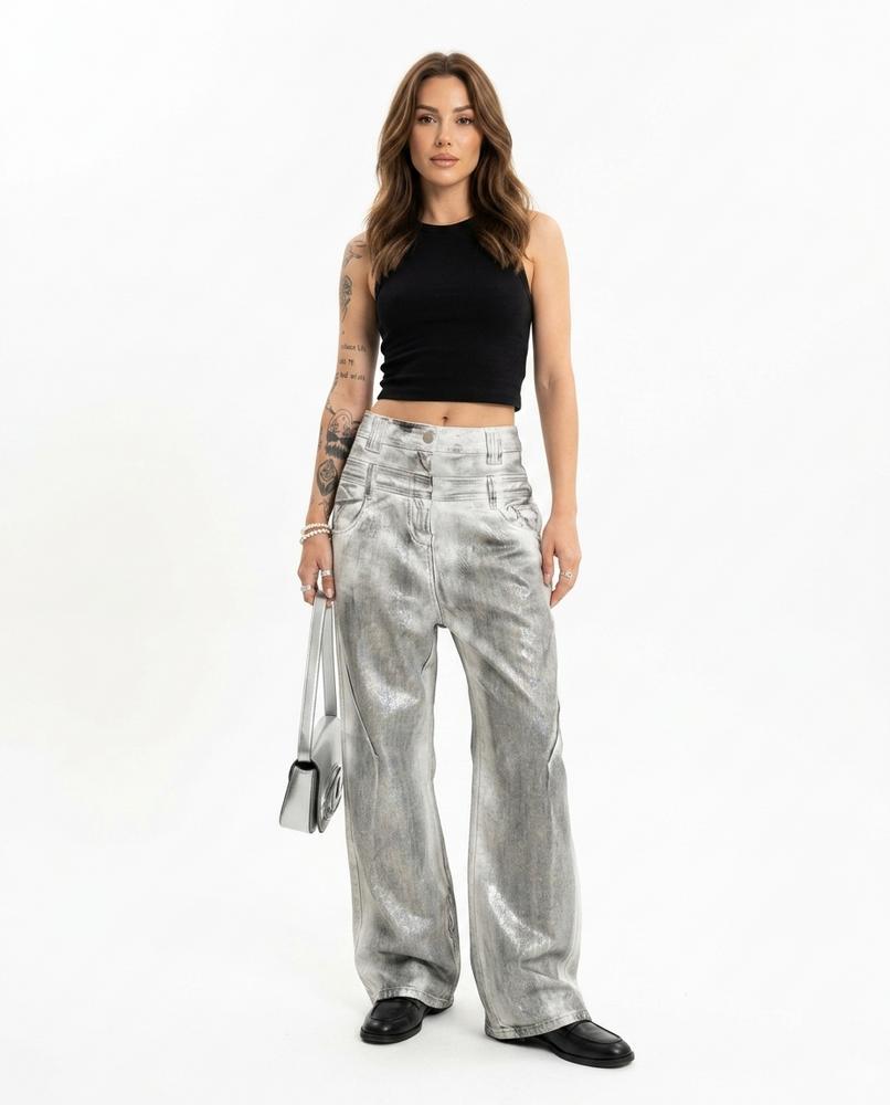 Heidi Outlet - Danav | Ausgestellte Gewaschene Hose Damen