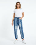 Heidi Outlet - Lynor | Gestreifte Denim Hose Damen