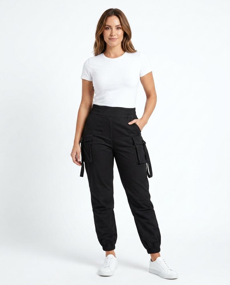 Heidi Outlet - Lolor | Hochgeschnittene Geraffte Hose Damen