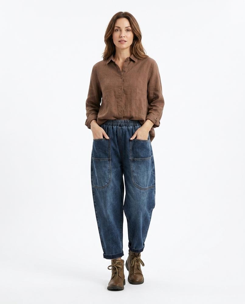 Heidi Outlet - Alsol | Locker Geschnittene Denim Hose Damen