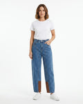 Heidi Outlet - Zaren | Gerade Geschnittene Zweifarbige Hose Damen