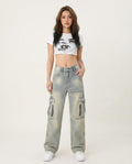 Heidi Outlet - Rasil | Weit Geschnittene Gewaschene Hose Unisex