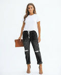 Heidi Outlet - Nidar | Locker Geschnittene Zerrissene Hose Damen