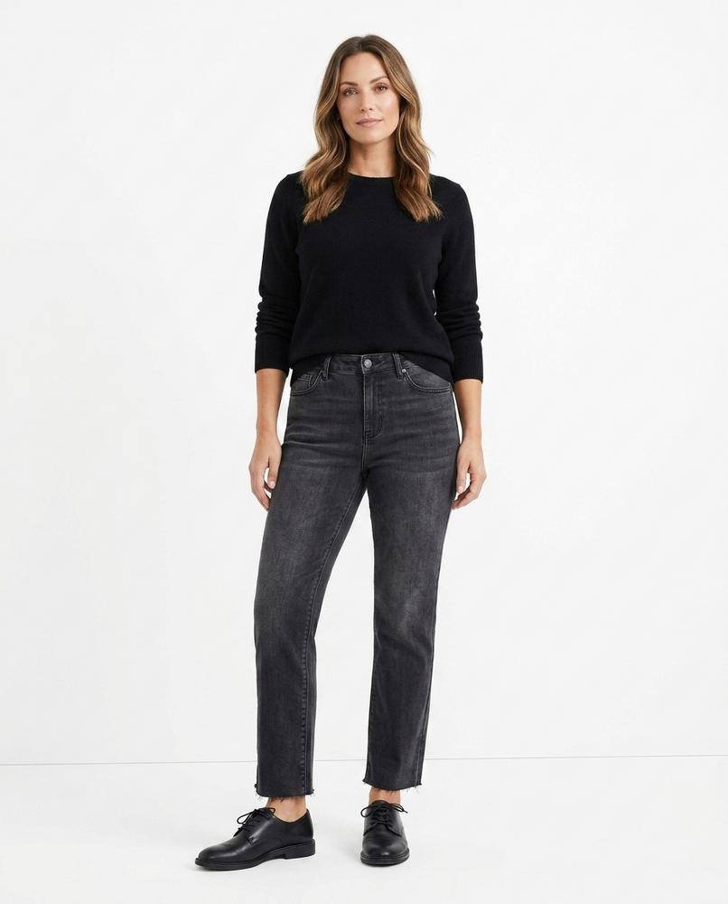 Heidi Outlet - Dasil | Gerade Geschnittene Offenkantige Hose Damen