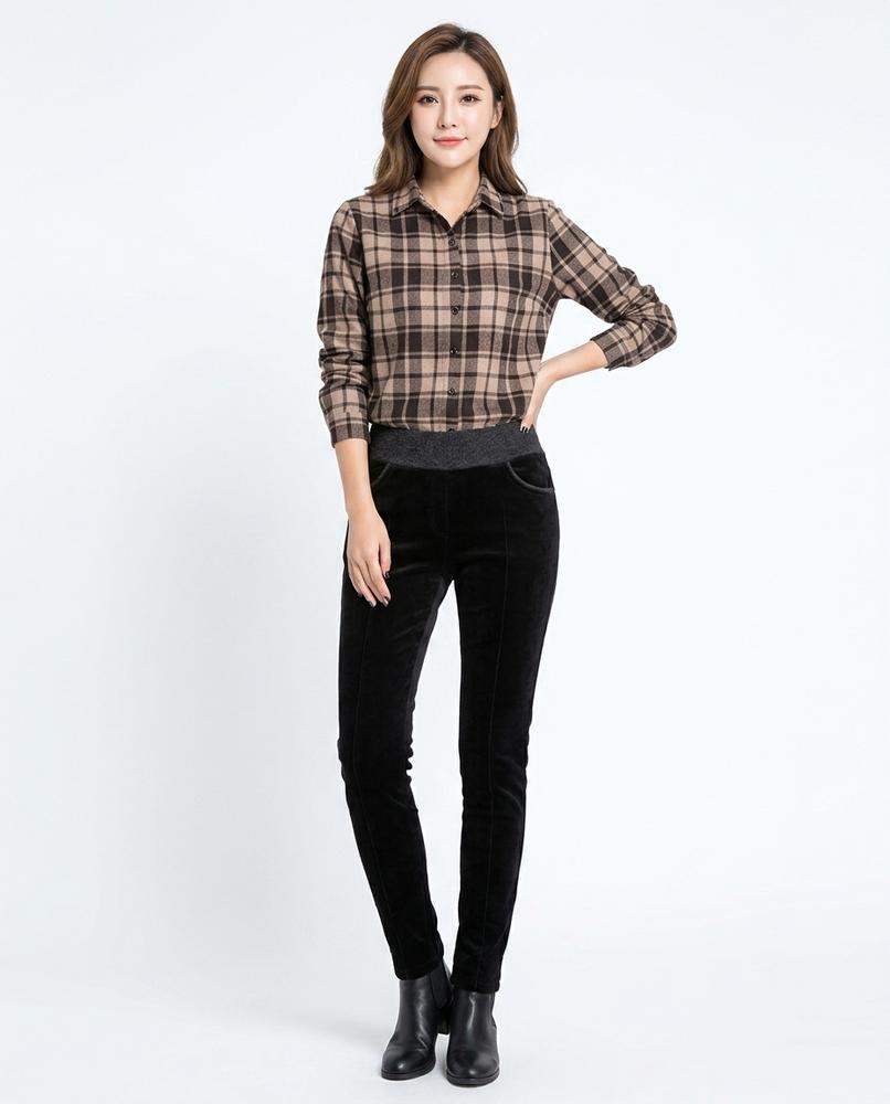 Heidi Outlet - Lesin | Hochgeschnittene Elastische Hose Damen