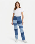 Heidi Outlet - Colan | Gepatcht Gerade Geschnittene Hose Damen