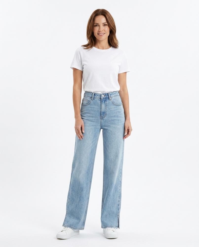 Heidi Outlet - Arsel | Gerade Geschnittene Baumwoll Hose Damen