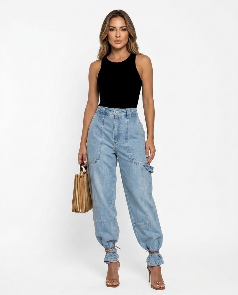 Heidi Outlet - Elvel | Hoch Tailliert Weit Geschnittene Hose Damen