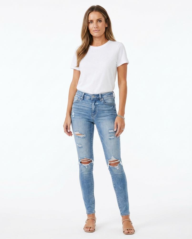 Heidi Outlet - Zeral | Zerstörte Eng Anliegende Hose Damen