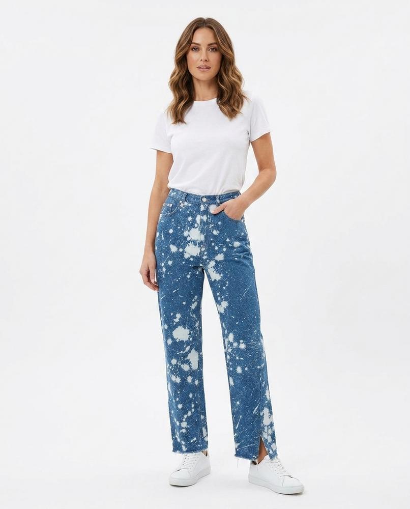 Heidi Outlet - Zalar | Gesprenkelte Denim Hose Unisex