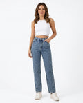 Heidi Outlet - Rosan | Gewaschene Hoch Taillierte Hose Damen