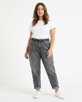 Heidi Outlet - Mizan | Hochgeschnittene Gewaschene Hose Damen