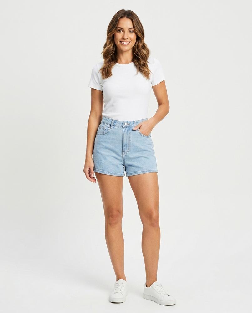 Heidi Outlet - Vinal | Hoch Tailliert Kurz Jeans Hose Damen