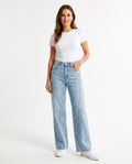 Heidi Outlet - Zaron | Ausgestellte Denim Hose Damen