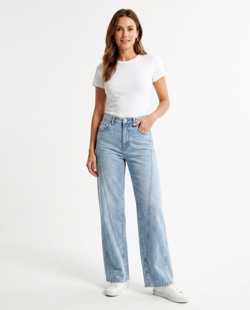 Heidi Outlet - Zaron | Ausgestellte Denim Hose Damen
