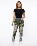 Heidi Outlet - Risol | Zerrissene Gemusterte Hose Damen