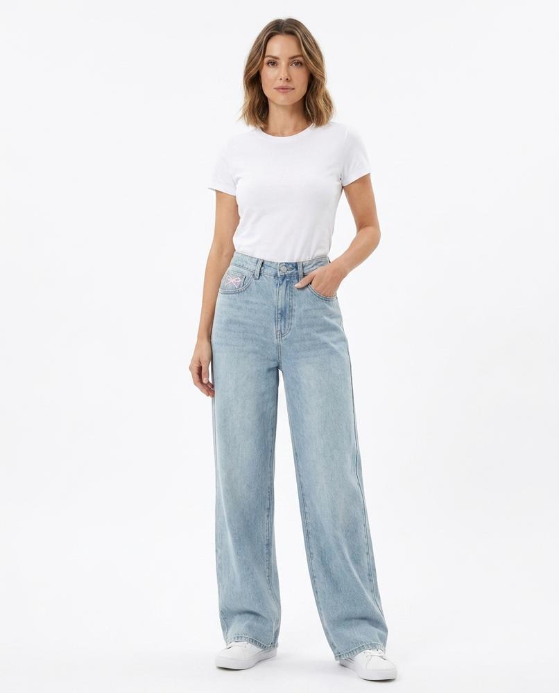 Heidi Outlet - Virel | Weitbeinige Bestickte Hose Damen