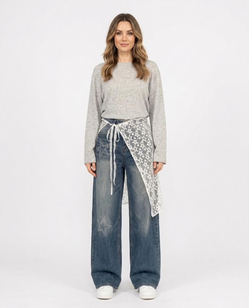 Heidi Outlet - Cozan | Weite Verzierte Hose Unisex