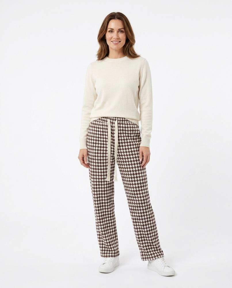 Heidi Outlet - Niral | Gerade Geschnittene Gemusterte Hose Unisex