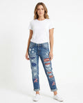 Heidi Outlet - Sevel | Geflickte Zerrissene Hose Damen