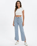 Heidi Outlet - Zasil | Knöchellange Geschlitzte Hose Damen