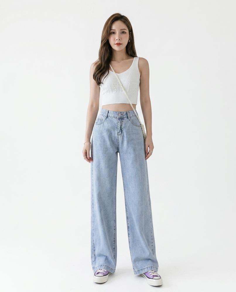 Heidi Outlet - Mamel | Gerade Geschnittene Baumwoll Hose Damen