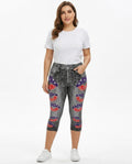 Heidi Outlet - Allen | Bedruckt Enganliegend Hose Damen