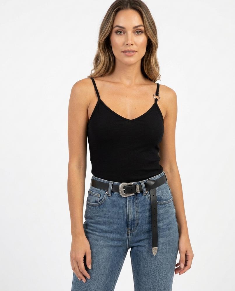 Heidi Outlet - Keron | Körperbetont Ärmellos Top Damen