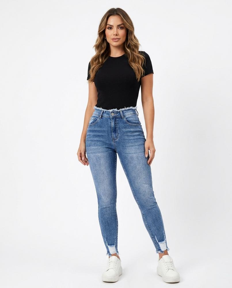 Heidi Outlet - Colev | Ausgefranste Körpernahe Hose Damen