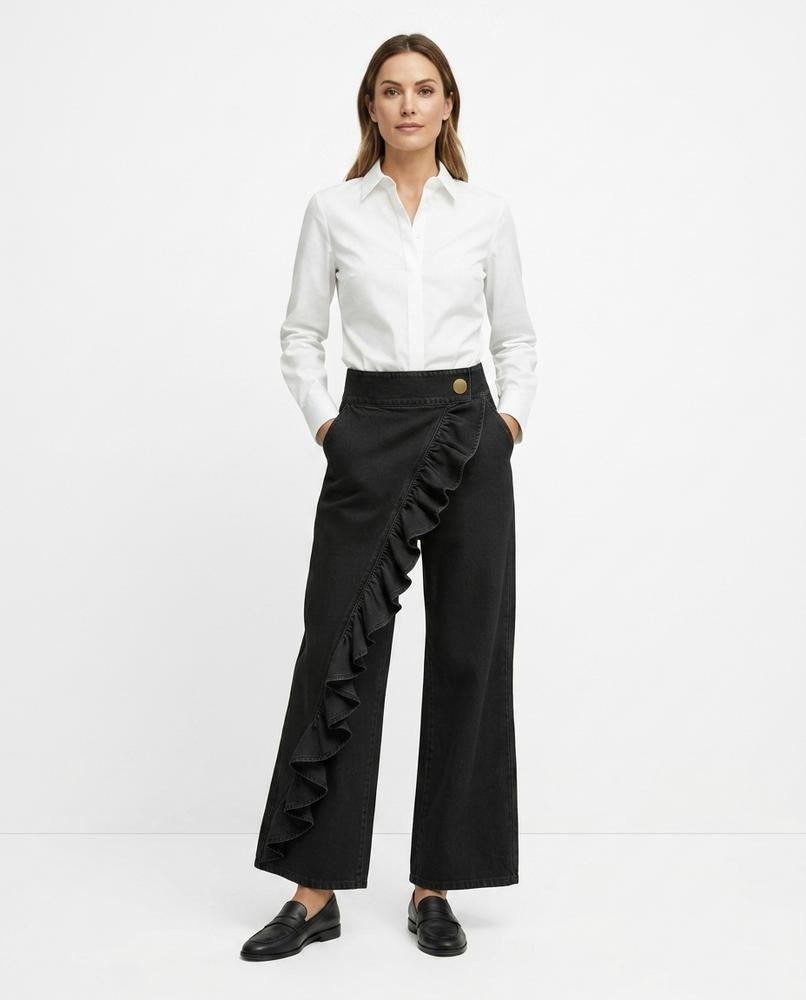 Heidi Outlet - Elsol | Asymmetrische Gerüschte Hose Damen