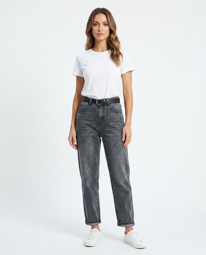 Heidi Outlet - Kezan | Hochgeschnittene Gewaschene Hose Damen