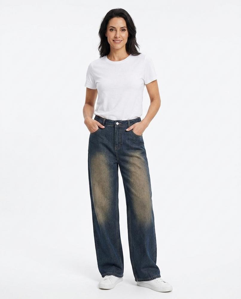 Heidi Outlet - Zalor | Weit Geschnittene Verwaschene Hose Unisex