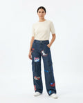 Heidi Outlet - Veron | Bedruckte Weit Geschnittene Hose Unisex