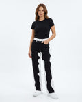 Heidi Outlet - Lelev | Zweifarbige Fransige Hose Unisex