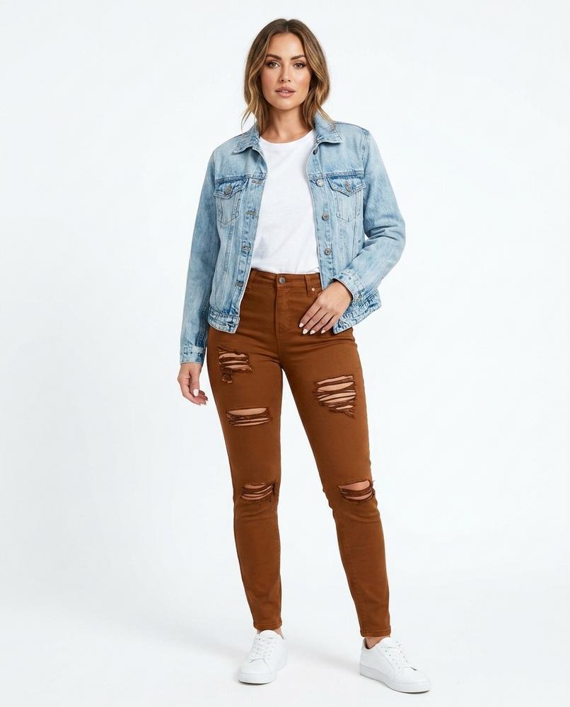 Heidi Outlet - Kakar | Zerrissene Eng Anliegende Hose Damen